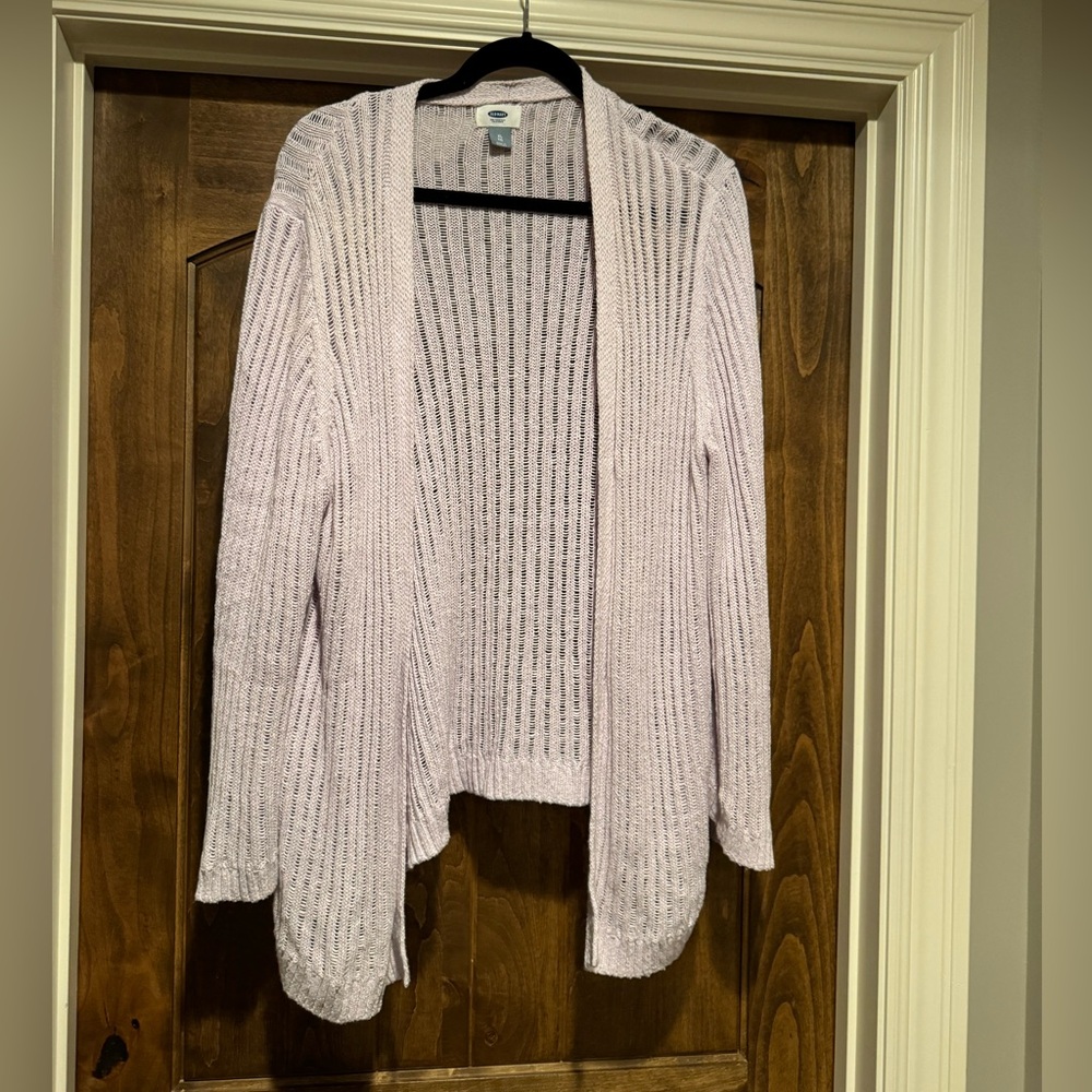 Lavender Cardigan with Flared Sleeves